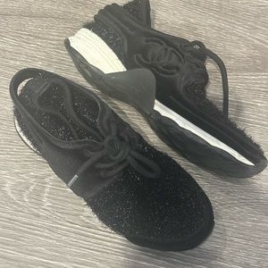 Chanel tweed trainers